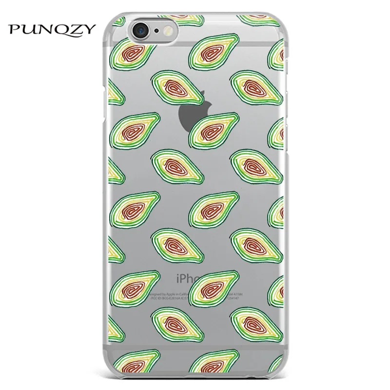 Чехол для телефона с авокадо iPhone X 8 8Plus 5 5S SE 7 7Plus 6 6S Plus прозрачный мягкий