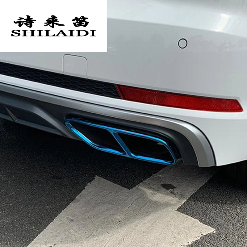Автомобильный Стайлинг Rline выхлопная труба для Audi A4 B9 2019 задняя автомобильная