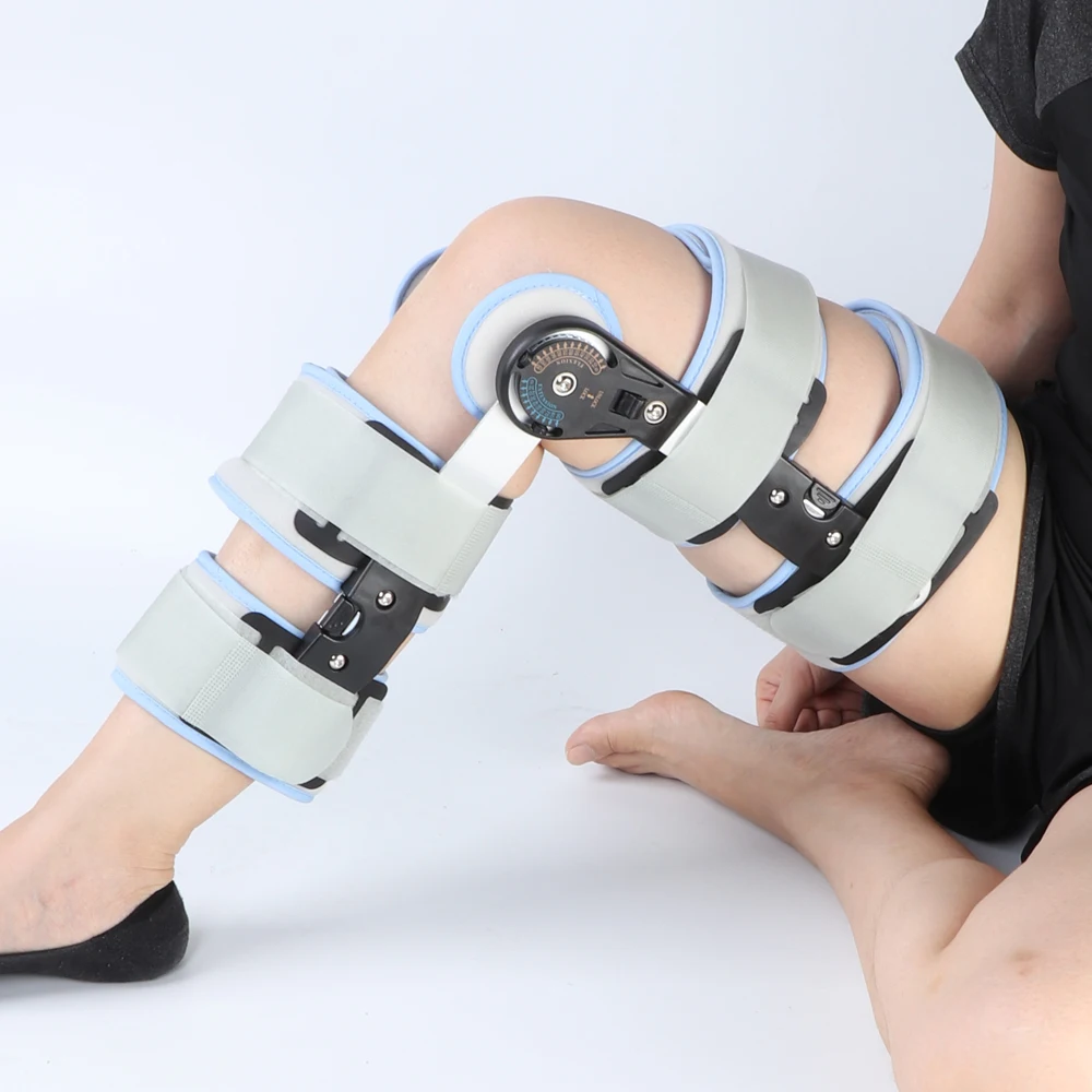  Medical Hinged Keen ROM Knee Brace Angle Adjustable Surgical fixation operative stabilization Fract