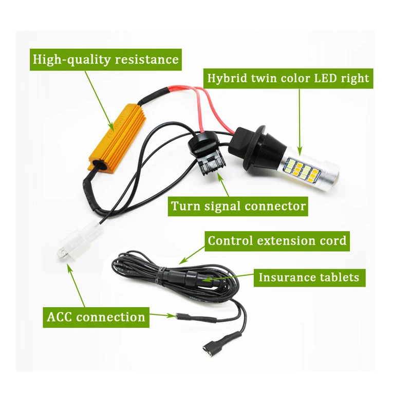 Светодиодные дневные ходовые огни + указатели поворота BAU15S PY21W WY21W 7440 для Toyota Corolla