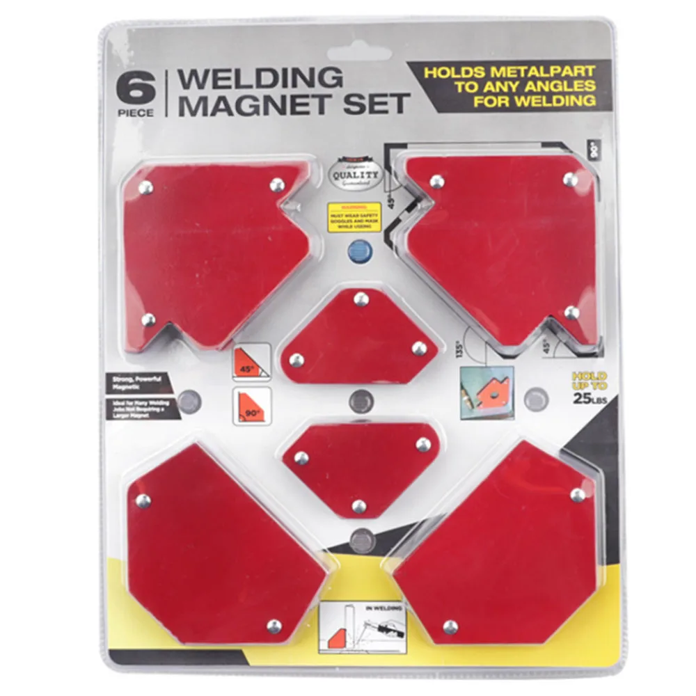 

6pcs/set Mini Triangle Welding Positioner Magnetic Fixed Angle Soldering Locator Tools Without Switch Welding Accessories