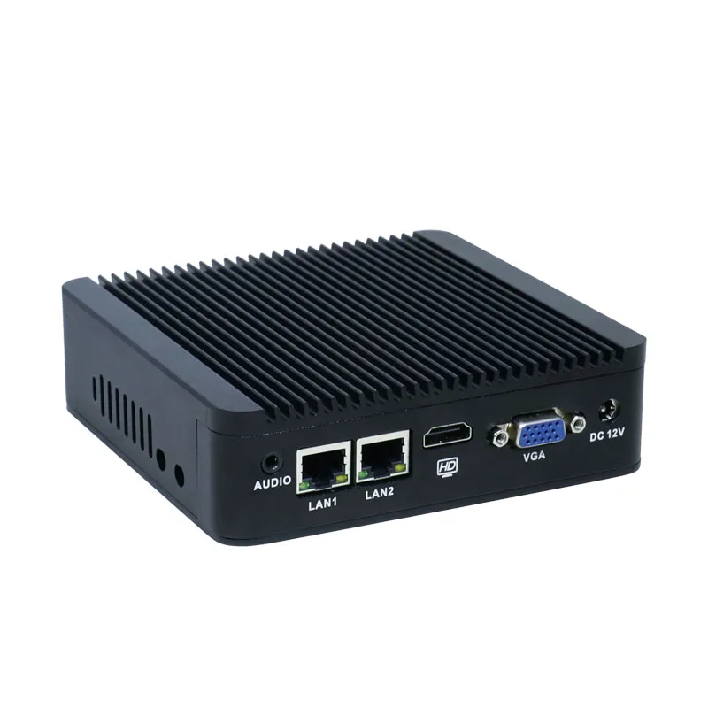 Тонкий клиент безвентиляторный мини-ПК Celeron J1900 4 ядра Windows 7 HDMI VGA 2.0 ГГц неттоп Настольный компьютер PC ТВ коробка wi-Fi HTPC