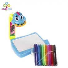 Дети обучение рисованию доска электронная детская живопись игрушка 3 в 1 проектор обучения живопись доска 12 ручек 21 шаблон