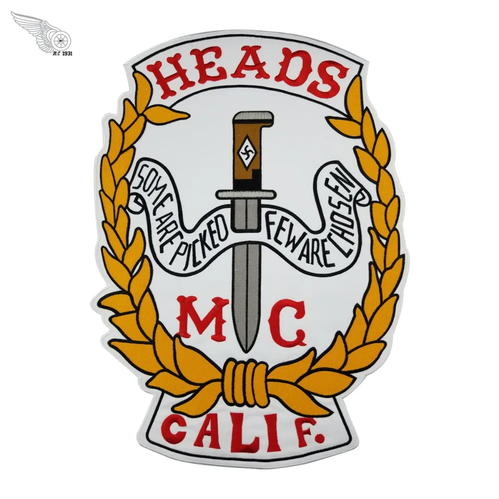 Buy HEADS MC PATCH vest back motorcycle patch