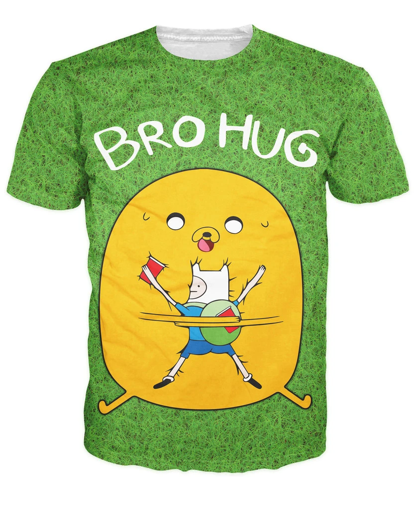 Bro Hug T Shirt Captain Ake Dan Finn 3d Print Kartun Wanita Pria T