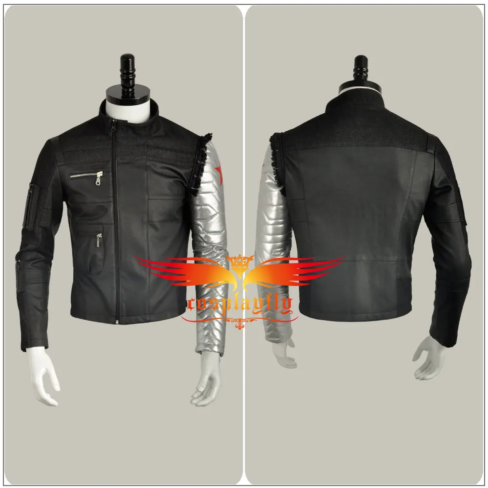 Фильм Top Only Civil War Winter Soldier James Buchanan &quotBucky&quot Barnes косплей костюм куртка для взрослых