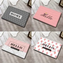 40x60/50x80/60x90 мм/40x100 см/40x115 см простой серый розовый коврик под дверь коврик в гостиную теплый фланелевый коврик ковер нескользящий коврик для ног