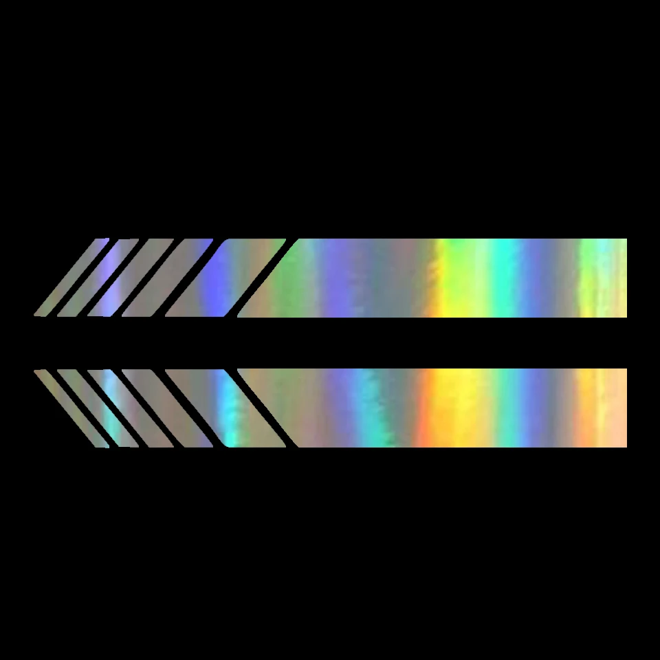 2 Piece Rearview Mirror Side Sticker Stripe 15.32cm DIY Body Decal BlackSilverLaser 15.32cm  (5)