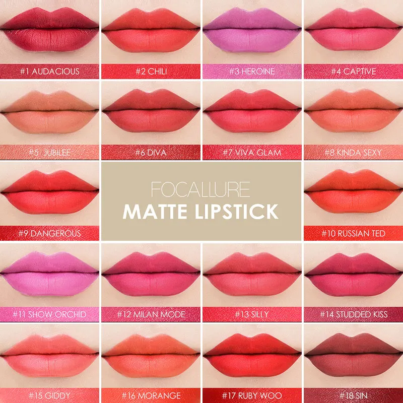 Beauty & Health Focallure Hot Sale Pro Matte Lipstick Makeup Beauty For Women Pink Baby Lips Matt Balm Waterproof Batom Ladies Gift Cosmetic