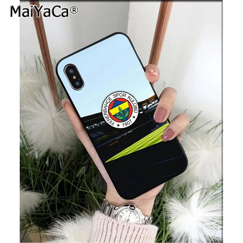 MaiYaCa Turkey Fenerbahce футбол Силиконовый ТПУ мягкий черный чехол для телефона для iPhone 5 5Sx 6 7 7plus 8 8Plus X XS MAX XR