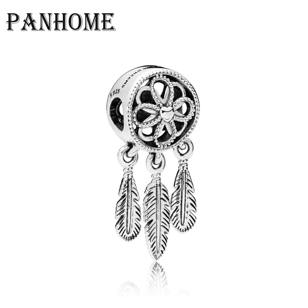 

PANHOME 100% 925 Sterling Silver 1:1 Original SPIRITUAL DREAMCATCHER CHAR 797200 Beaded Fashion Women's Wedding Jewelry