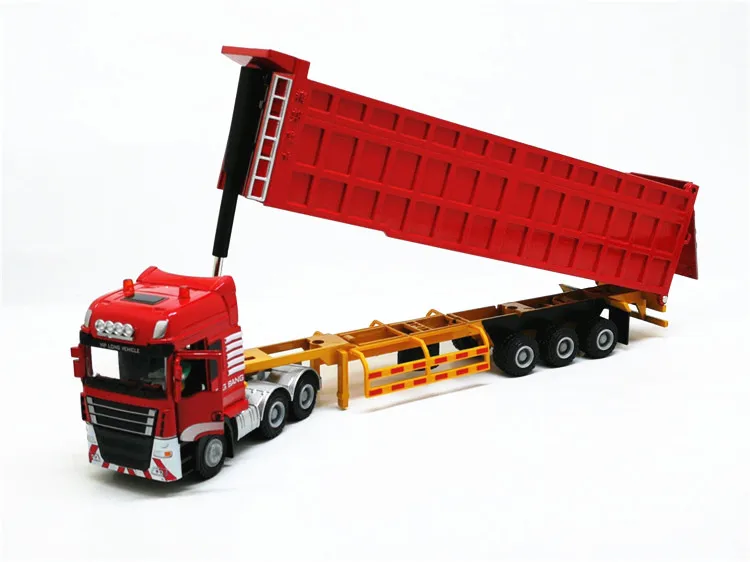 Высокая симитация 1:50 Инженерная модель грузовика-контейнеровоза из сплава полуприцеп самосвал грузовой логистики Металлические игрушки