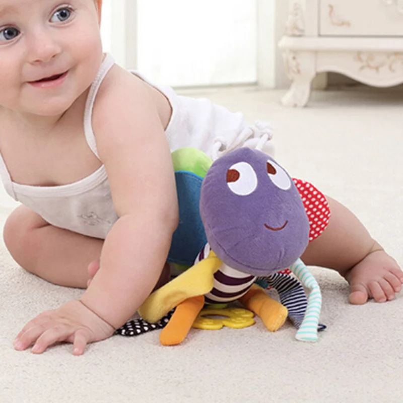 Мягкая Плюшевая игрушечная пчела для новорожденных, детская коляска, колокольчик, подвесные игрушки, колокольчики для животных, погремушки, развивающая кукла
