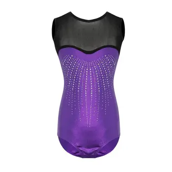 

Siamese gymnastics suit girl lace-encrusted body suit ballet gymnastics dance dance practice clothes Dance clothes Girls ST