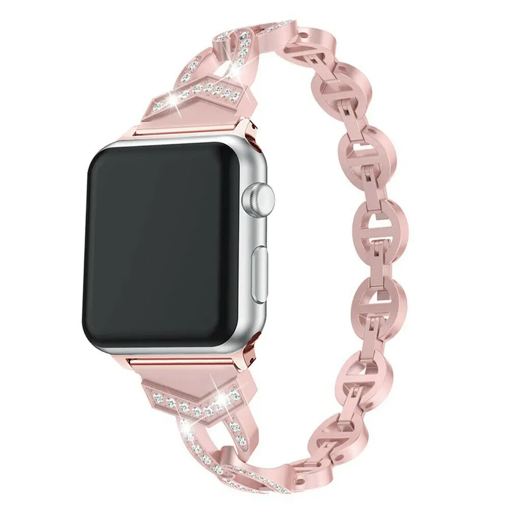 Браслет Essidi из нержавеющей стали для женщин ремешок Apple Watch 1 2 3 4 5 металлический