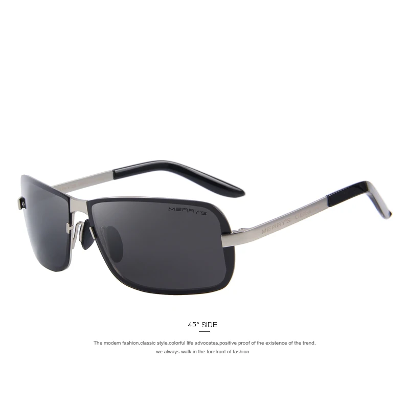 MERRY'S Классический бренд CR-39 солнцезащитные очки Для мужчин HD поляризованные солнцезащитные очки, очки для Для мужчин s модный великолепный дизайн; оттенков UV400 S'8722 - Цвет линз: C03 Silver Black