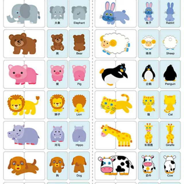 Cognitive Card Vehicl/Fruit/Animal/Life Set Pair Puzzle New Arrival Baby Toys Infant Early Head Start Training Puzzle Baby Gift 5