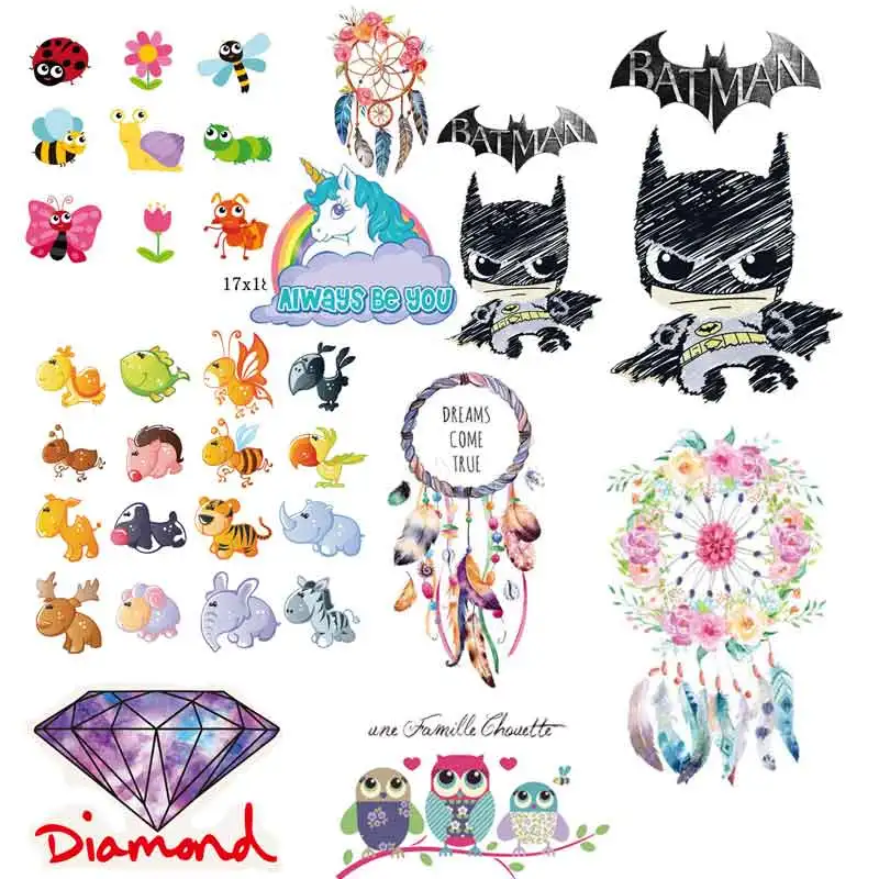 

Prajna Dreamcatcher Diy Accessories Iron-On-Transfers Cute Stickers For Clothes Handmade Transfer Pyrograph Ironing Pvc Patch F