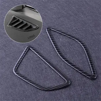 

CITALL Car Dashboard AC Vent Outlet Cover Trim ABS Black Carbon Fiber Texture Fit For BMW 2 Series F45 F46 2015 2016 2017