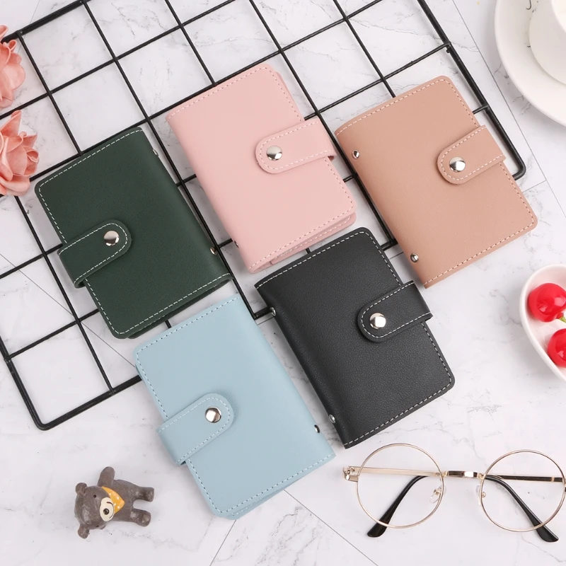 

Women Men Pocket Business ID Credit Card Wallet Holder Organizer for 24 Cards