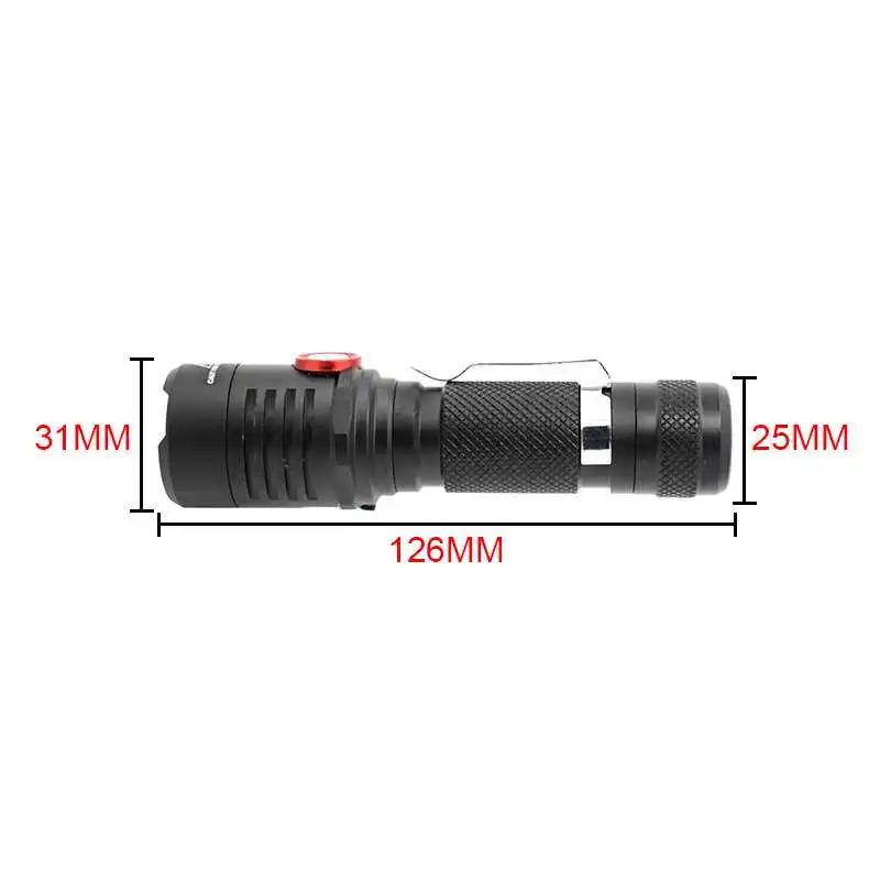 Мощный фонарик светодиодный аккумуляторный usb зарядка XML L2 перезаряжаемый фонарь 1 Режим 18650 светодиодный фонарик с USB зарядкой для охоты