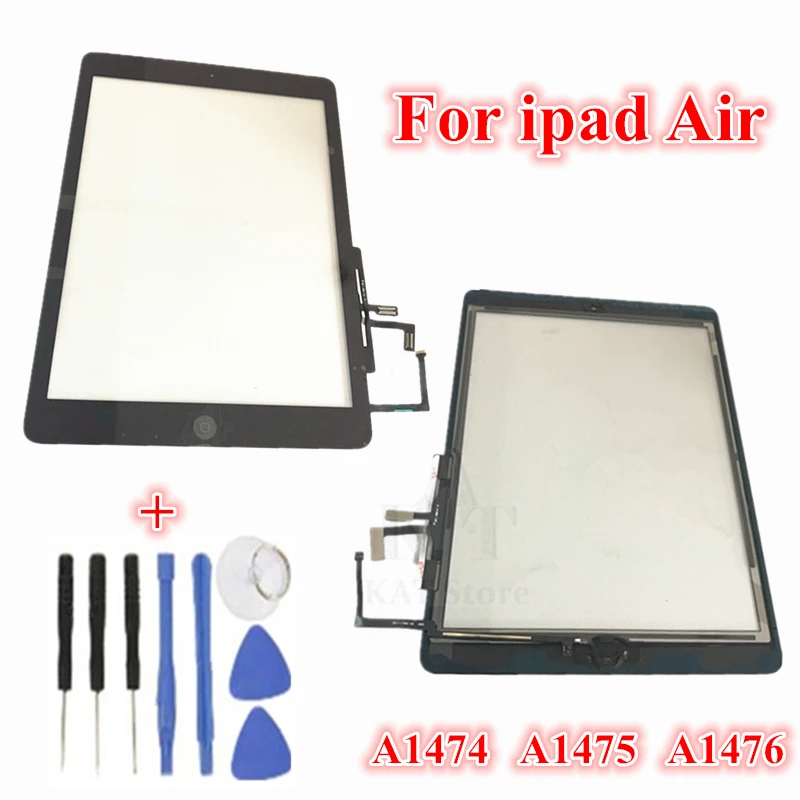 

1Pcs New for iPad Air 1 Touch Screen for iPad 5 A1474 A1475 A1476 Digitizer and Home Button Front Glass Panel Replacement part
