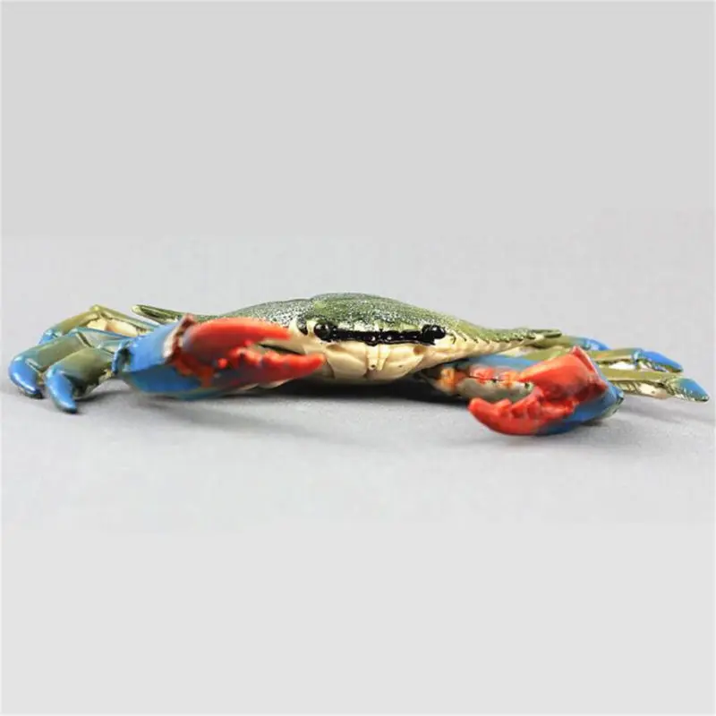 

Children Crab Model Kids Gift Blue+Green Funny Realistic Animal Solid Figure 16*14*2cm Ocean Popular