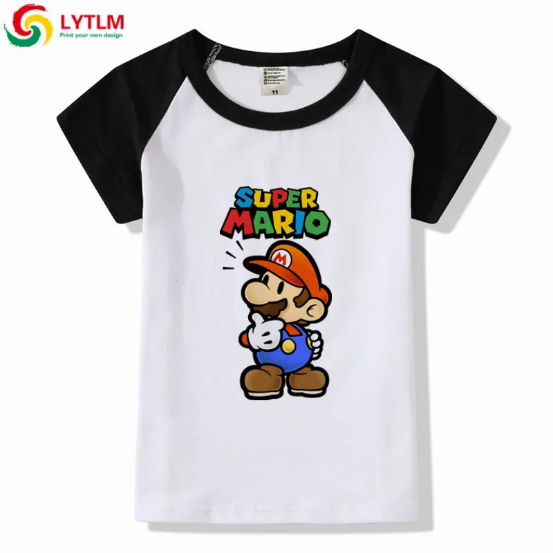 

LYTLM Super Mario Kids Tshirt T Shirt For Children Girl Toddler Girl Tops Summer Clothes for Girls Baby Boy Funny Tee Shirts
