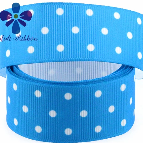 16 мм 75 белые точки черный и синий фиолетовый низ Напечатано Grosgrain