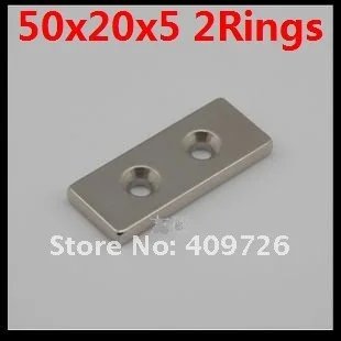 

2pcs / Pack, WholeSale Craft Model Powerful Strong Rare Earth NdFeB Block Magnet Neodymium N35 Magnets 50 x 20 x 5 mm 2 Rings