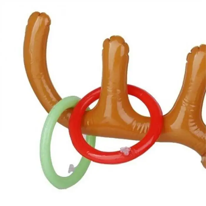 Оленьи рога Рождественская игрушка надувная олень Рождественская шляпа кольцо из оленьего рога Toss игрушки для вечеринок BM88