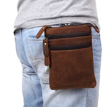 Бренд для мужчин Crazy Horse кожаная поясная сумка для мужчин из натуральной кожи через плечо сумка-мессенджер с петлей на ремне Хип бум поясная сумка