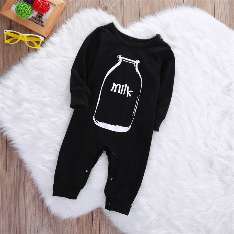 Комбинезоны с длинным рукавом молочной бутылкой|boy newborn|baby boy girlnewborn baby clothes cotton |