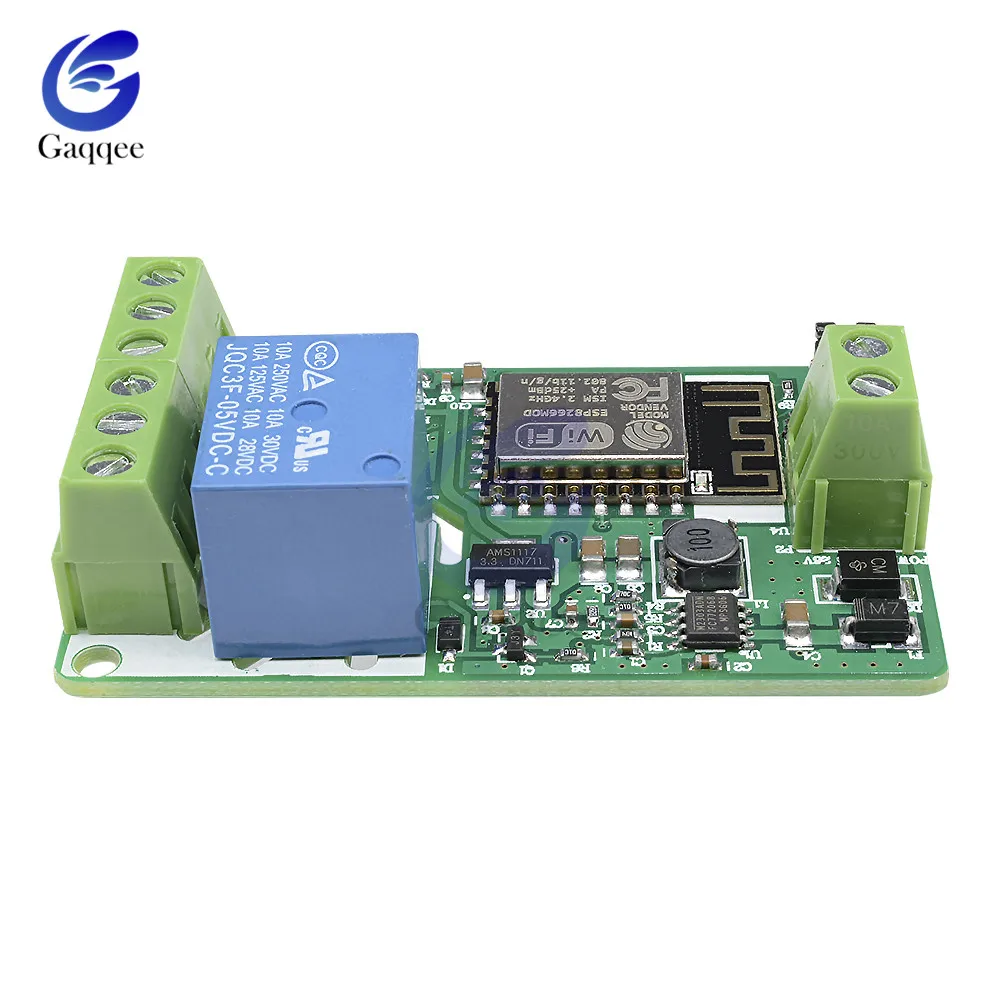 Релейный Щит постоянного тока 7 30 В 1 канал ESP8266 Wi Fi модуль защита от превышения