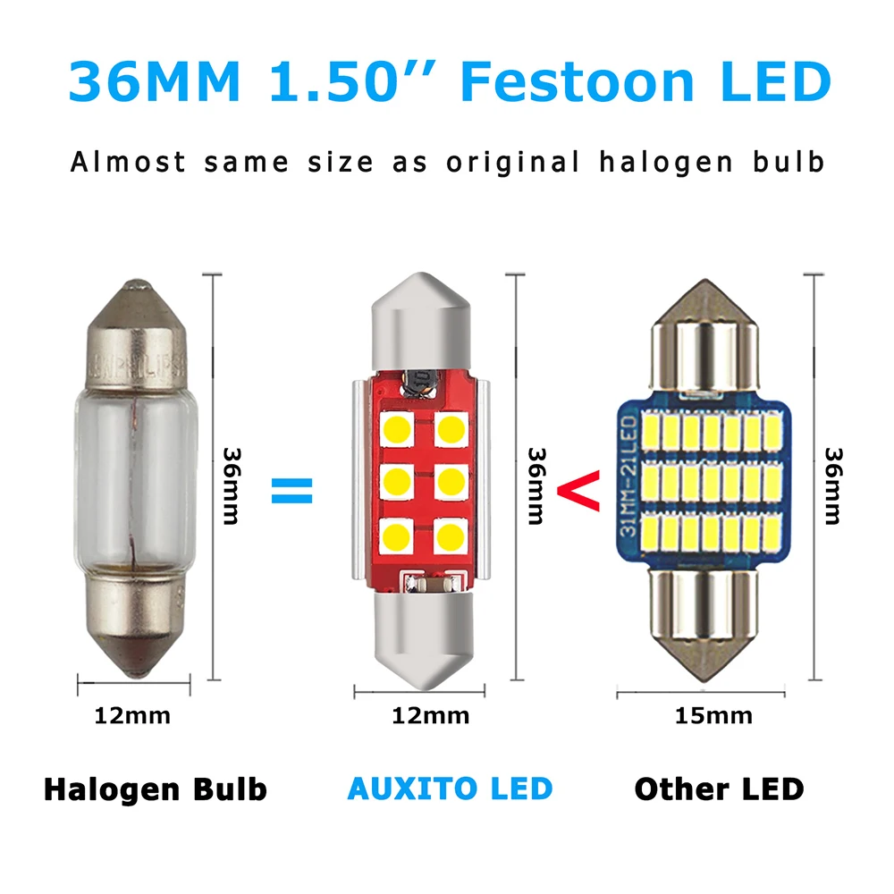 2x светодиодный лампы 36 мм Canbus C5W лампы 3030SMD автомобиля Подсветка салона номерной знак света Белый для BMW E39 E36 E46 E90 E60 E30 E53 E70