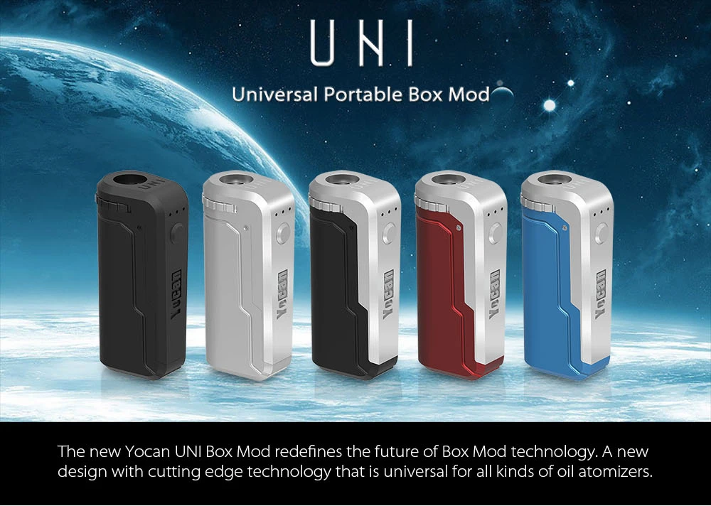 Yocan UNI Box Mod встроенный аккумулятор 650 мАч с регулируемой высотой 510 с резьбой электронная сигарета Vape испаритель