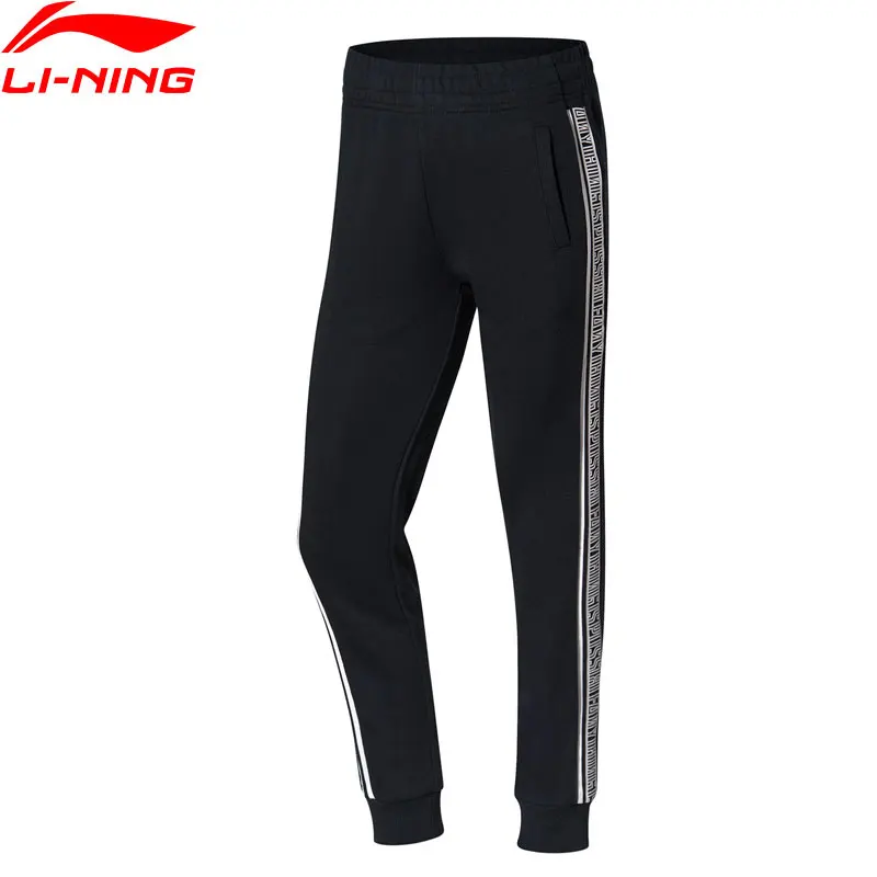 

Li-Ning Women's The Trend Sweat Pants Knit 88% Cotton 12% Polyester Regular Fit LiNing Sports Pants Trousers AKLN646 CJAS18