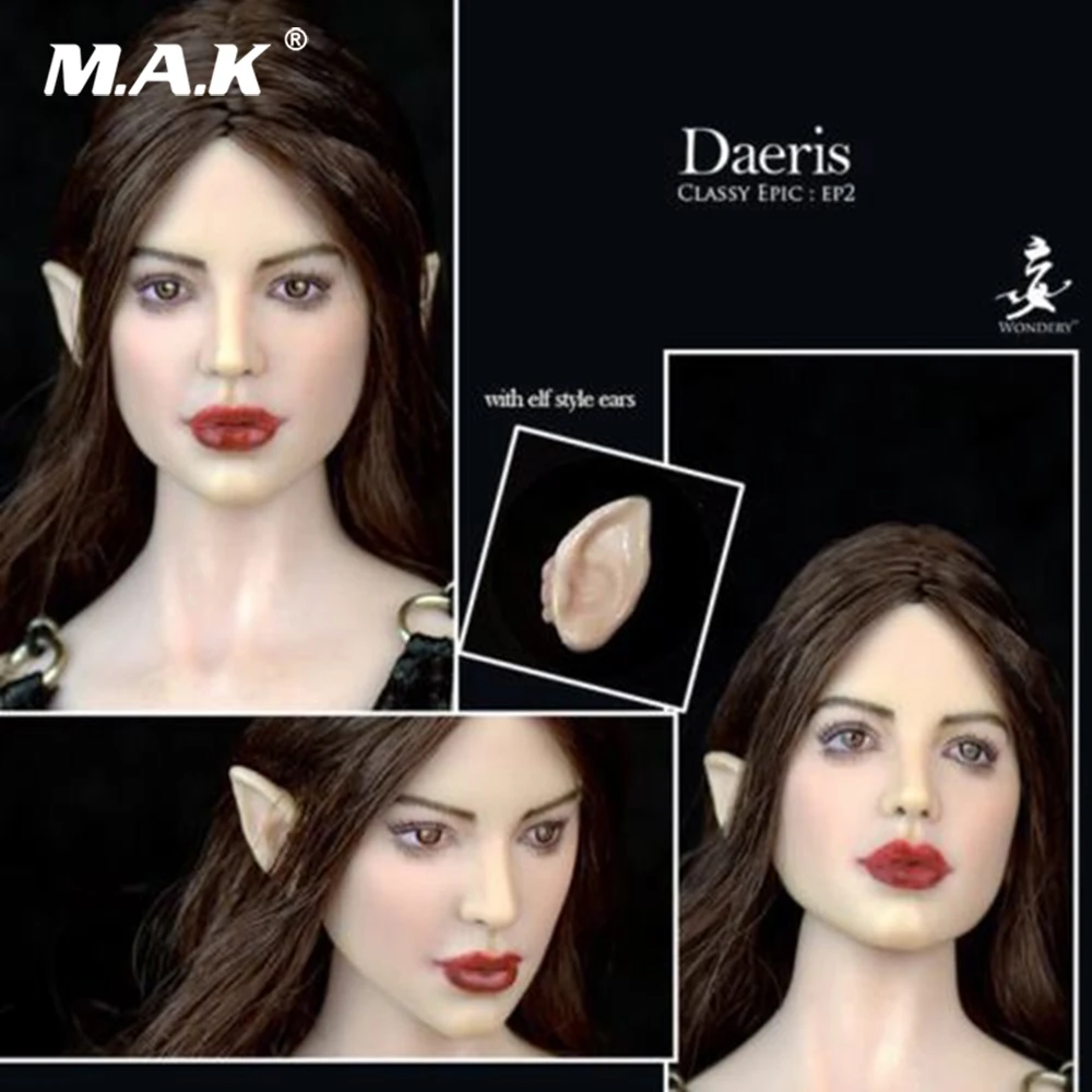 WONDERY 1/6 Ep01/Ep02 Daeris эва Эльф Девушка глава лепить съемный уши for1:6 женской фигуры