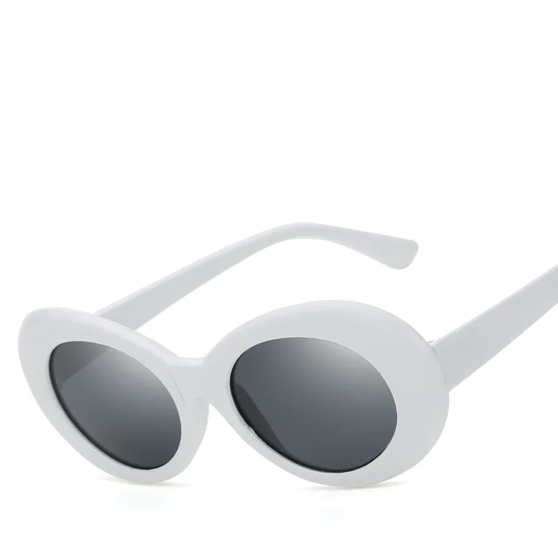 Женские Овальные Солнцезащитные очки, модные, NIRVANA Kurt Cobain, солнцезащитные очки для мужчин и женщин, винтажные, Ретро стиль, женские, мужские, прозрачные линзы, солнцезащитные очки