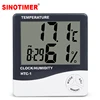 HTC-1 Electronic Temperature Humidity Meter Indoor Room Digital Thermometer Hygrometer Weather Station Alarm Clock ► Photo 2/6
