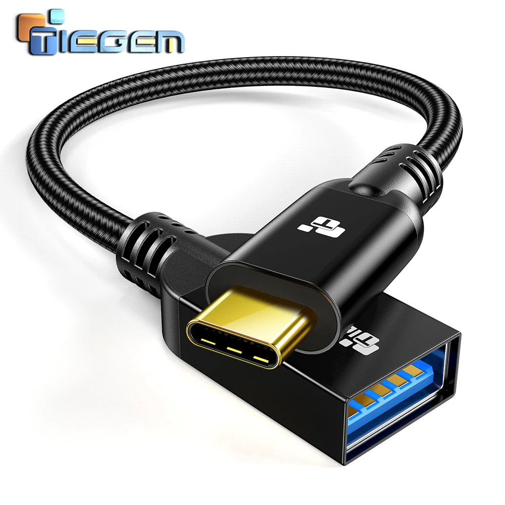 Tiegem USB Type C OTG Cable Male to USB 3.0 Female USB C