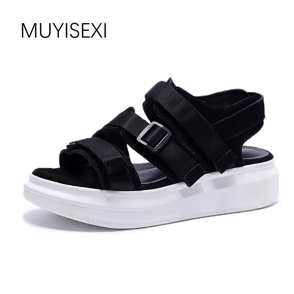 toe loop platform sandals