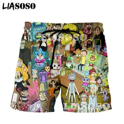 LIASOSO новый для мужчин s 3d принт Короткие штаны Аниме женщин Летняя мода повседневное унисекс уличная harajuku мальчик досуг свободн