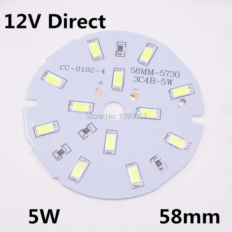 10 шт. DC12v непосредственно 3 Вт 5 Вт 7 Вт 9 Вт 12 Вт 15 Вт 21 Вт integrated IC лампа пластина 5730 SMD Холодный белый/теплый белый лампа панели