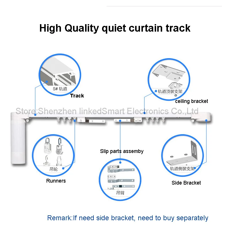 Супер тихий электрический занавес трек для Aok мотор AM68 серии МОТОР автоматическая шторная рельсовая система для умного дома