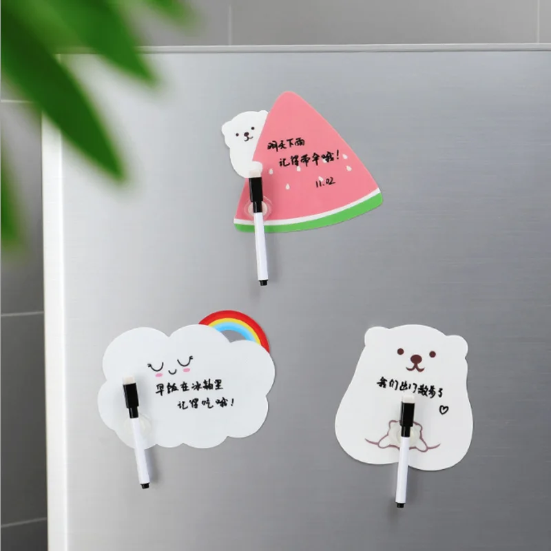 

Cartoon Refrigerator Sticker Fridge For Kids Message With Pen Erasable Message Board Paste Post Refrigerator Notes Holder Decor
