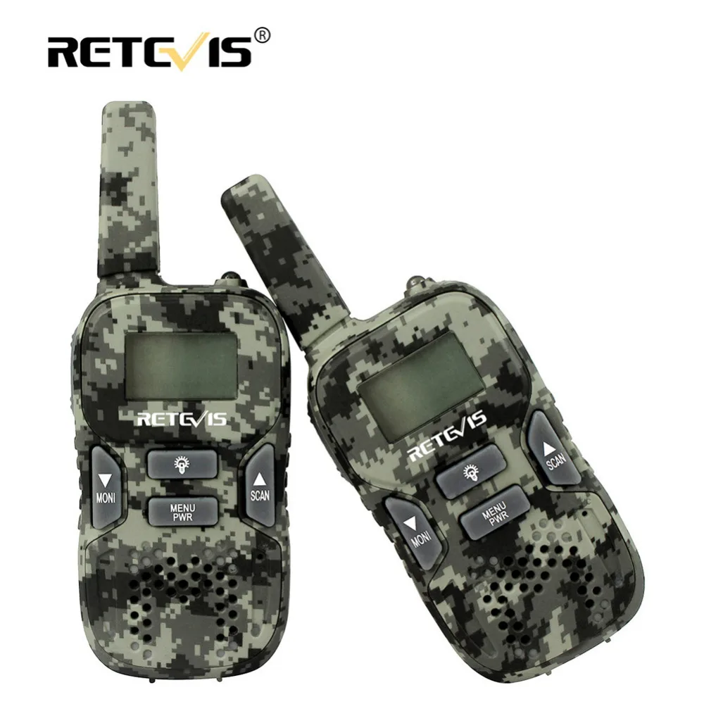 

Retevis RT33 1 Pair Mini Walkie Talkie Handheld Wireless Intercom GMRS/PMRPortable Kids Radio LCD Display USB Charge Fashlight