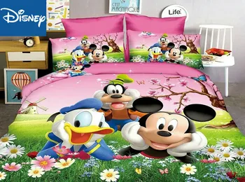 

Disney Mickey Mouse Minnie Mouse Duvet Cover Set 3 or 4 Pieces Twin Single Size Bedding Set for Children Bedroom Decor gift