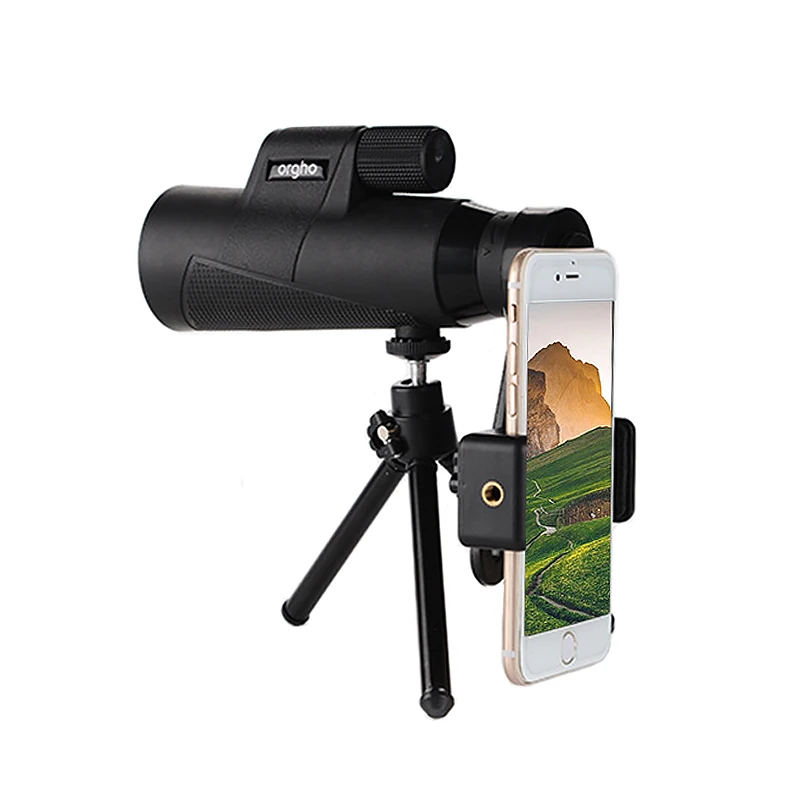 

Compact 12x50 Monocular Telescope Black HD Waterproof lll Night Vision Monoculars with Tripod Outdoor Camping Hunting Binoculars