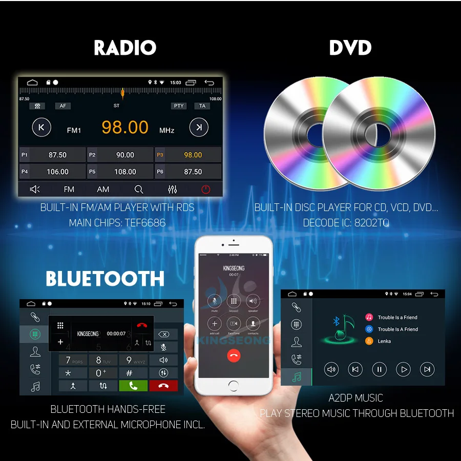 Top 8" Android 8.1 Autoradio Sat Nav DAB+ DVD Radio GPS OBD Car Multimedia Player for VW Passat Golf Polo V 6R Scirocco Skoda Seat 12